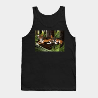 Red Wolves sleeping Tank Top